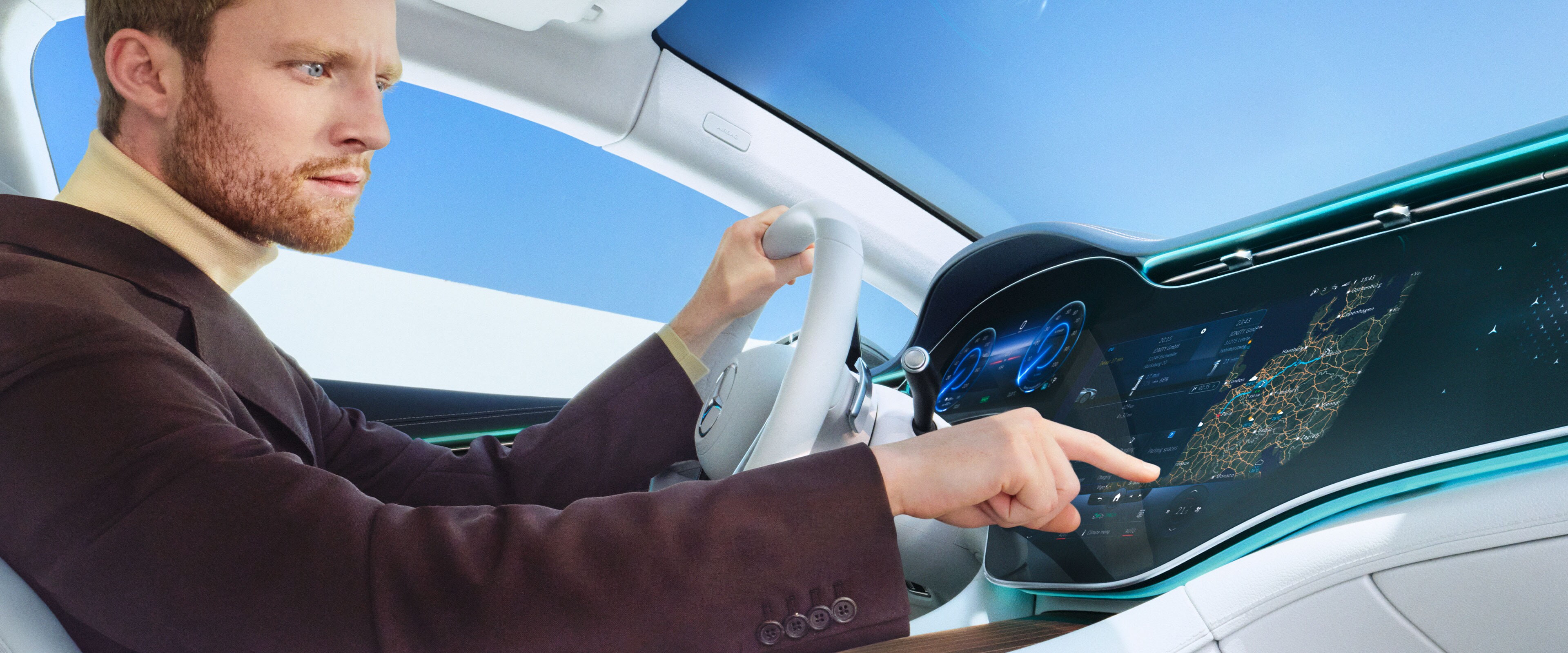 The Digital Extras "Navigation" in a Mercedes-Benz car.