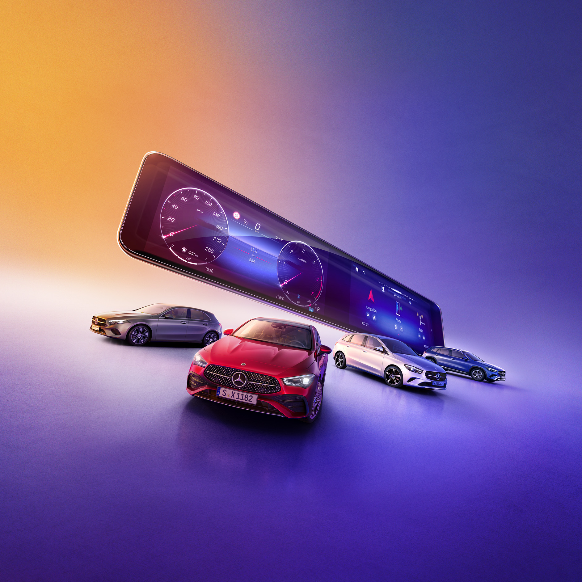 Central display with MBUX The latest generation MBUX