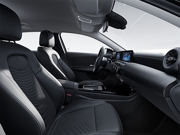 The interior of the Mercedes-Benz A-Class Hatchback with standard equipment.