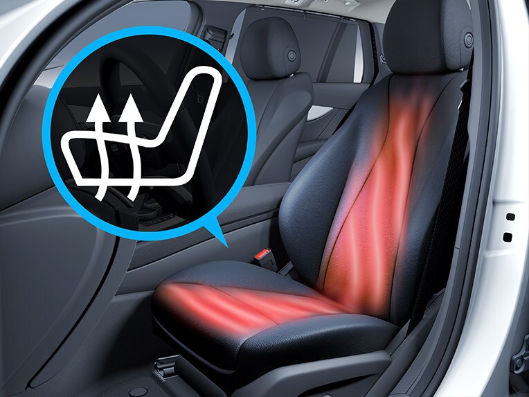 The seats in the interior of the Mercedes-AMG A-Class Saloon.