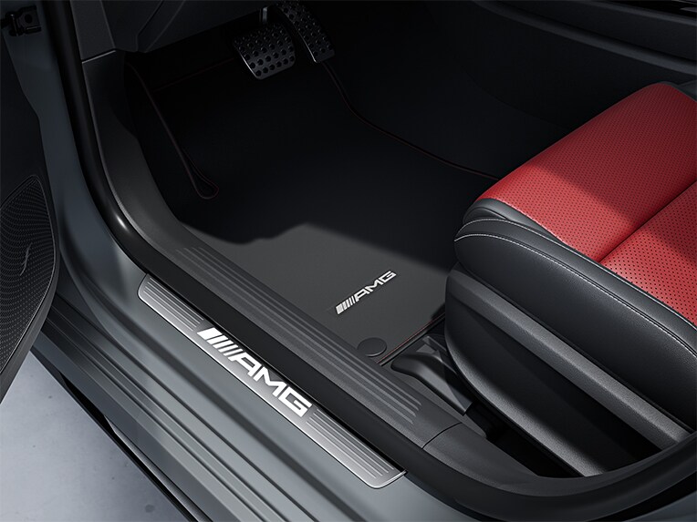 The AMG door sill panels with "AMG" lettering for the Mercedes-AMG A-Class Saloon.