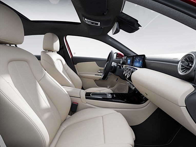 The interior of the Mercedes-Benz A-Class Saloon with the Progressive equipment line.
