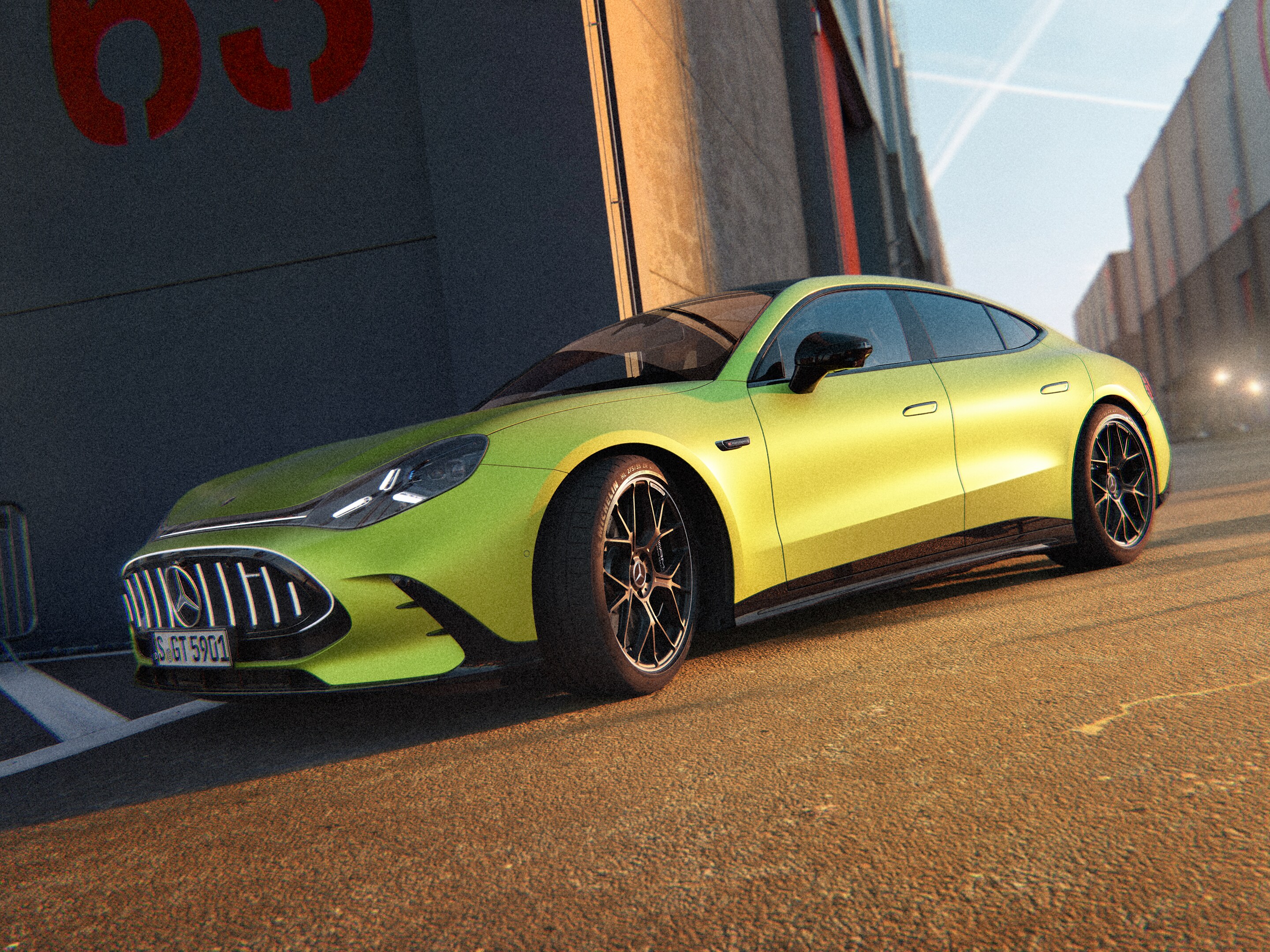 The exterior of the all-new GT 4-Door Coupé from Mercedes-AMG.