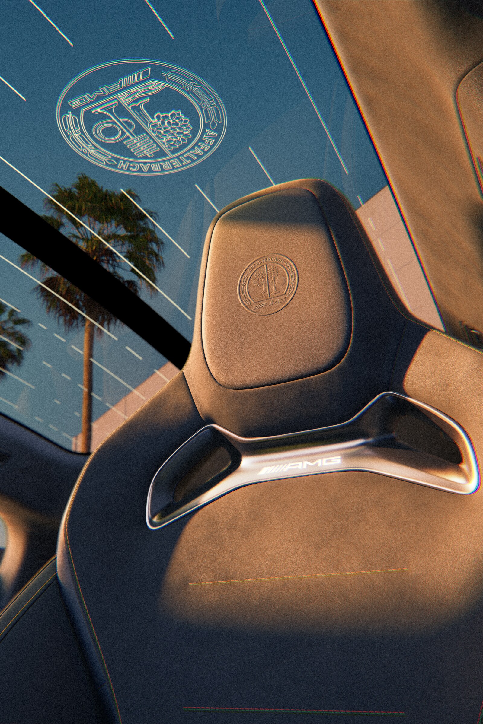 The Panoramic roof with SKY CONTROL and illuminated pattern in the all-new GT 4-Door Coupé from Mercedes-AMG.