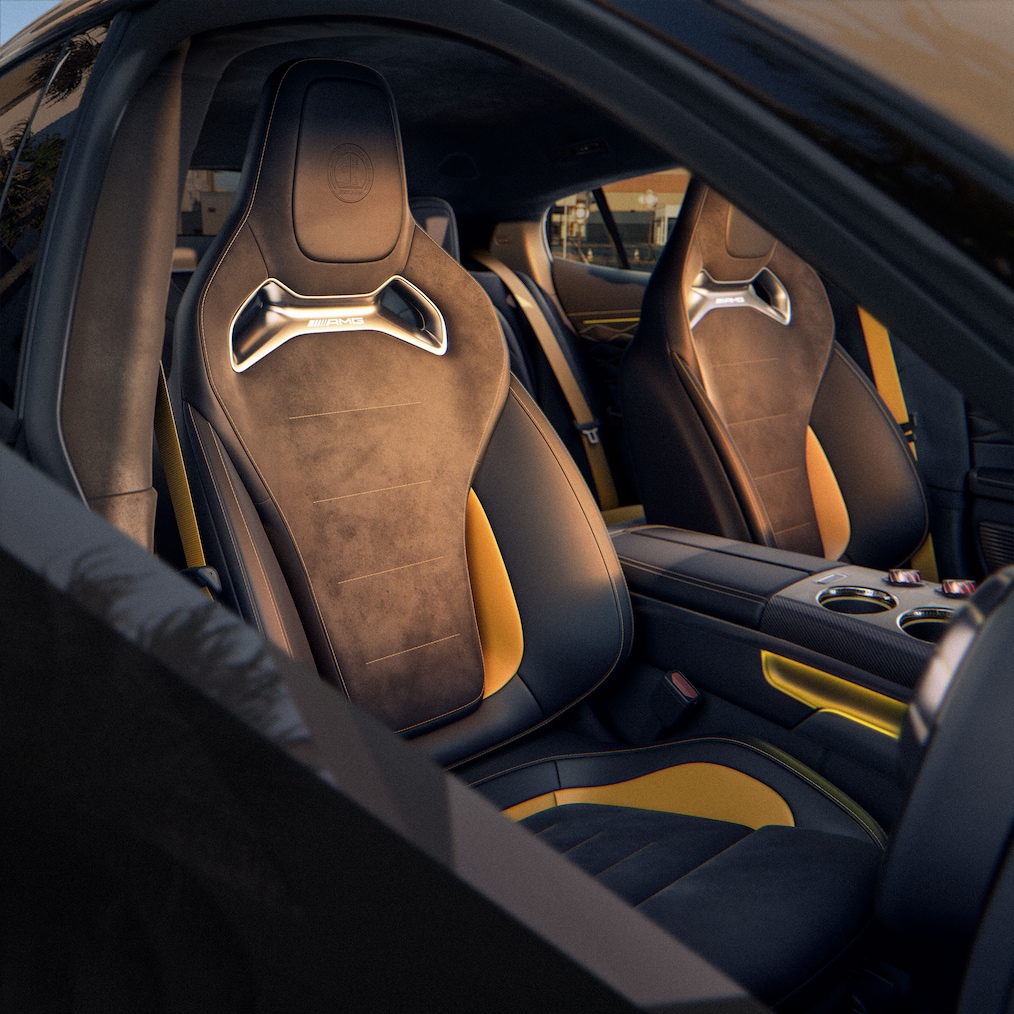 The interior of the GT 4-Door Coupe from Mercedes-AMG.