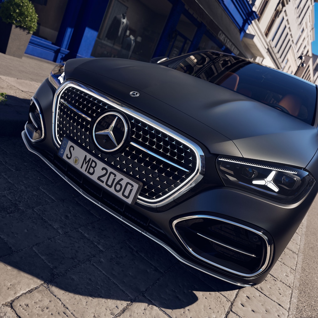 The front of the new C-Class Saloon from Mercedes-Benz.