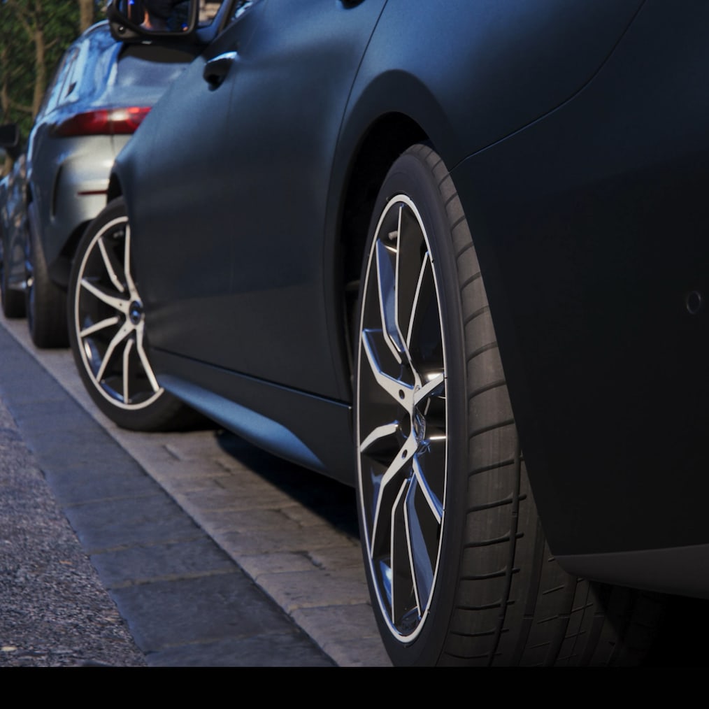 Rear-axle steering of the new C-Class Saloon from Mercedes-Benz.