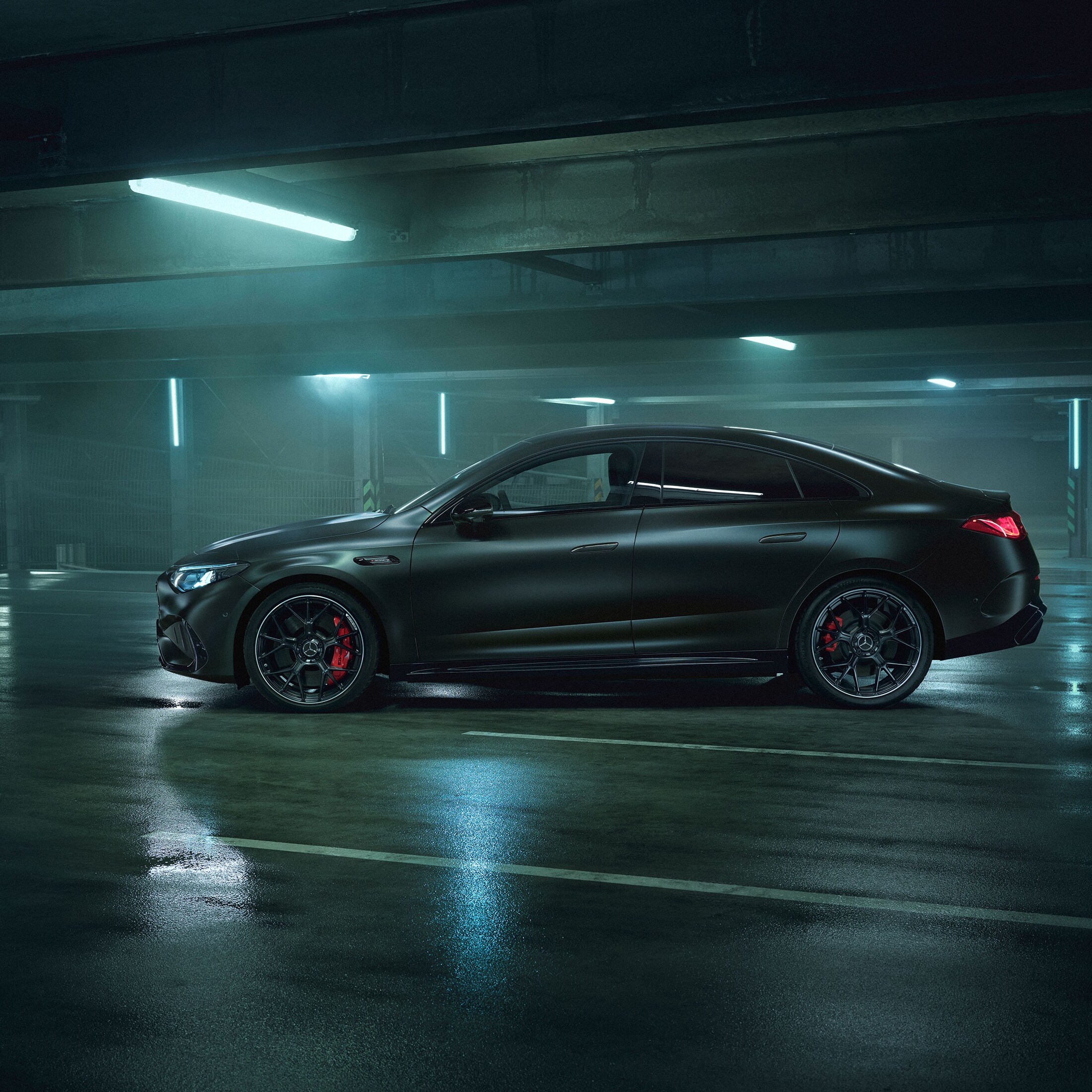 The exterior of the all-new Mercedes-AMG CLA 45 electric 4MATIC+.