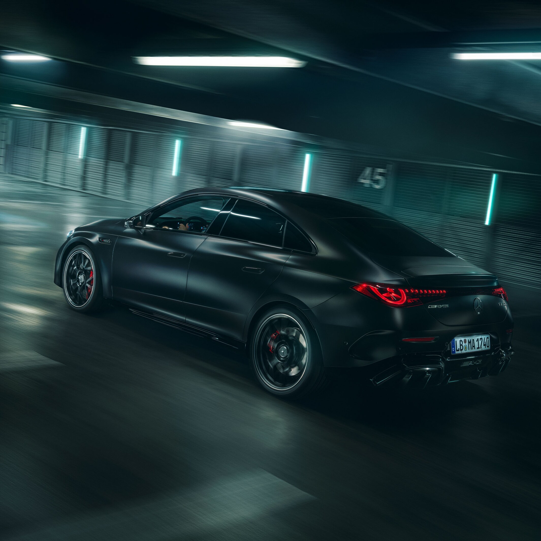 The performance of the all-new Mercedes-AMG CLA 45 electric 4MATIC+.