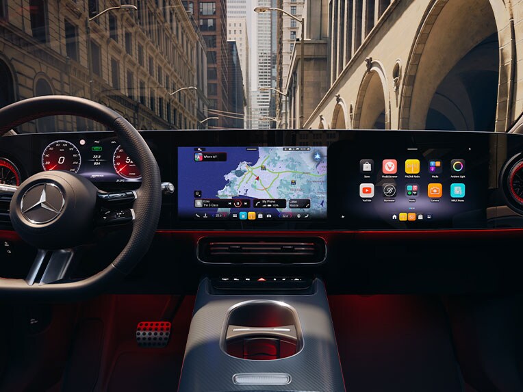 MBUX with new intuitive user interface and UNITY 3D-Engine in the all-new CLA from Mercedes-Benz.