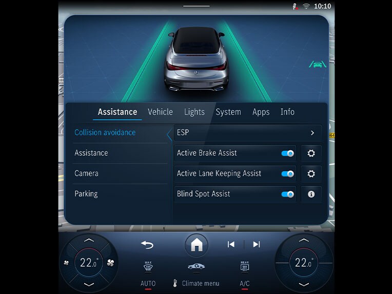 Active Lane Keeping Assist of the new CLE Cabriolet from Mercedes-Benz.