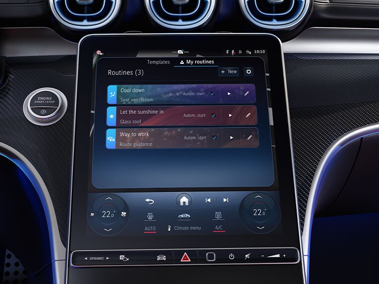The cockpit of the new CLE Coupé from Mercedes-Benz.