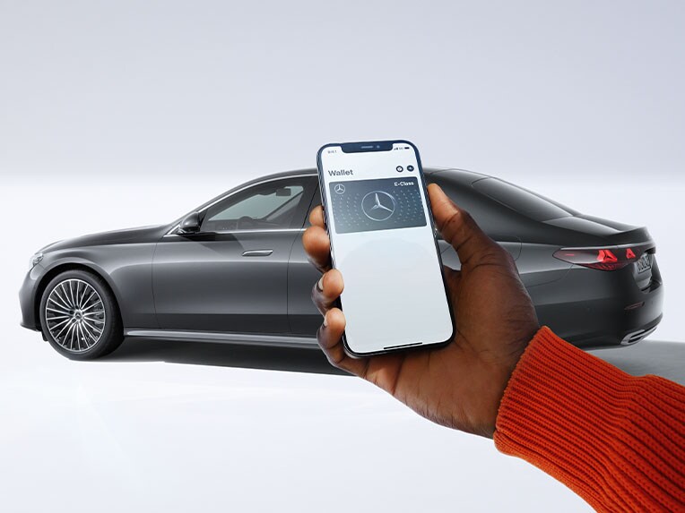 Digital Vehicle Key for the new E-Class Saloon from Mercedes-Benz.