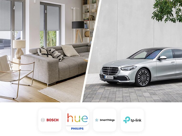 The Smart Home System in the new E-Class Saloon from Mercedes-Benz.