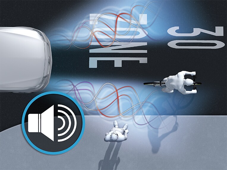 Acoustic presence indicator in the new E-Class Saloon from Mercedes-Benz.