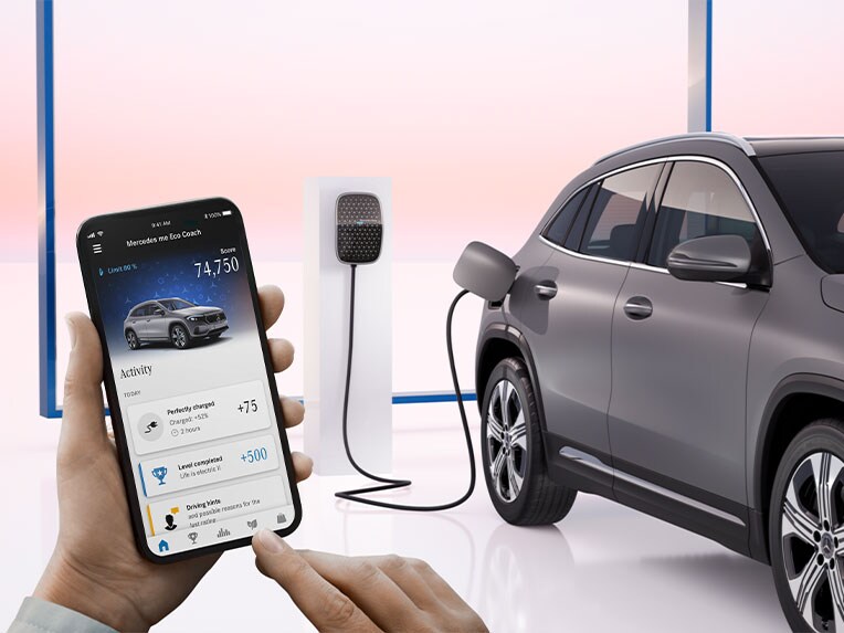 Eco Coach app in the new EQA from Mercedes-Benz.