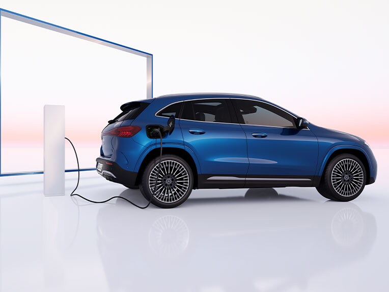Green charging in the new EQA from Mercedes-Benz.