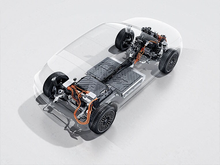 The 4MATIC all-wheel drive in the new EQA from Mercedes-Benz.