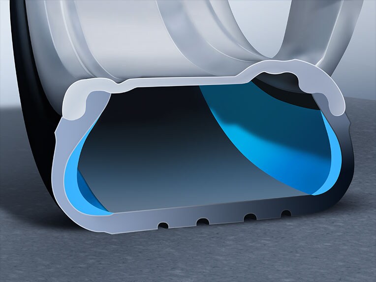The run flat tyres on the new EQA from Mercedes-Benz.