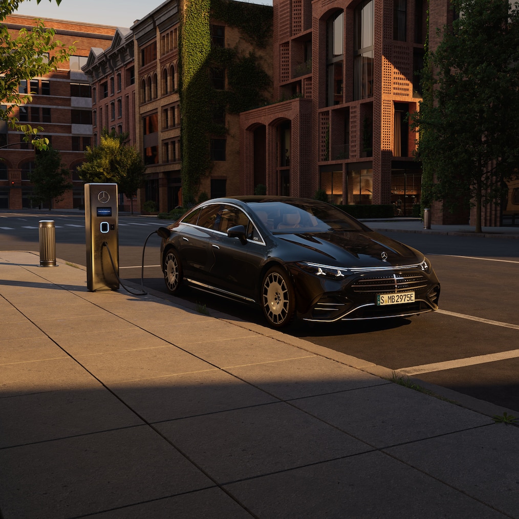 Charging with the new all-electric EQS from Mercedes-Benz.