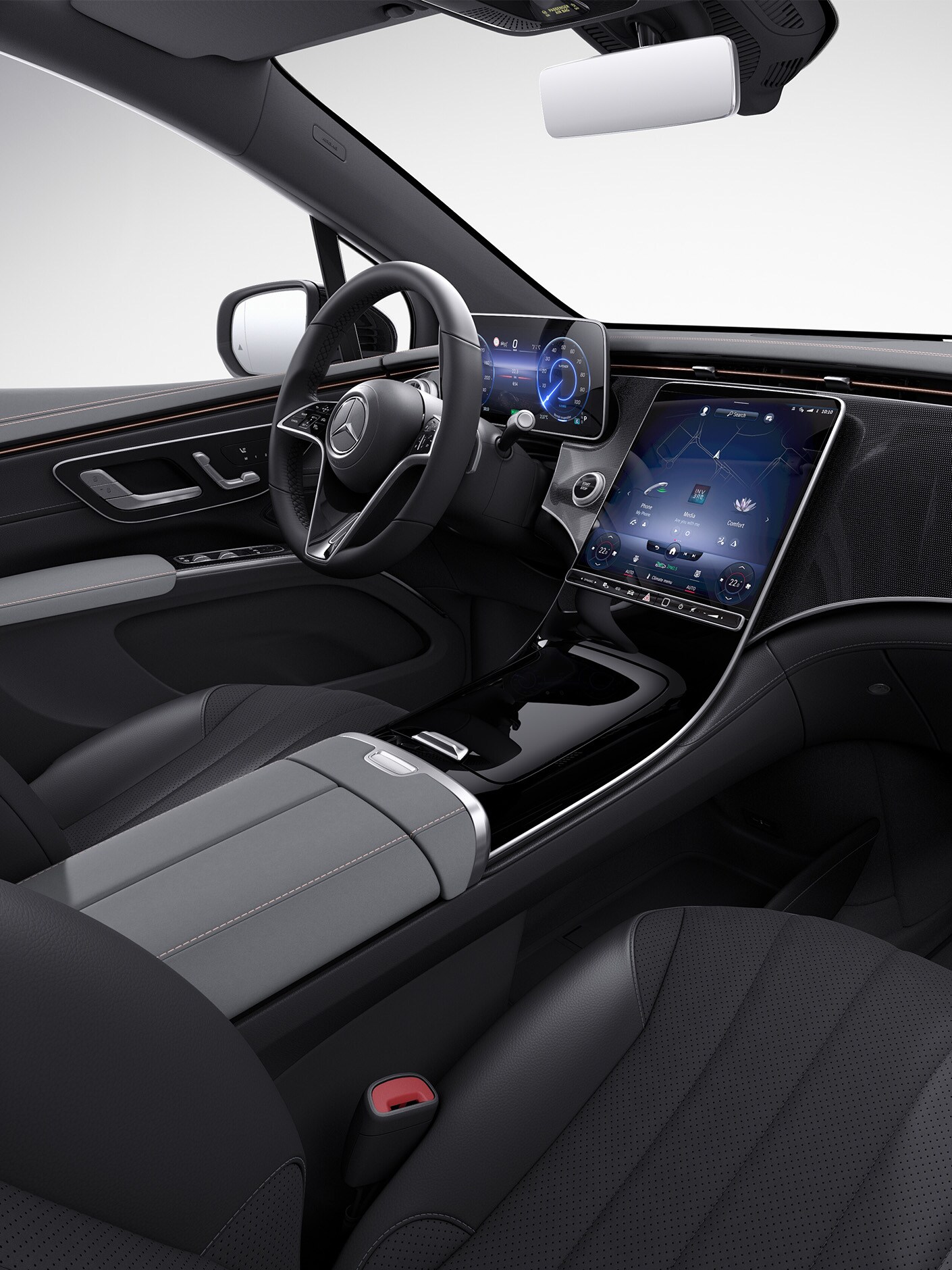 The EQS SUV interior with Advanced Package.