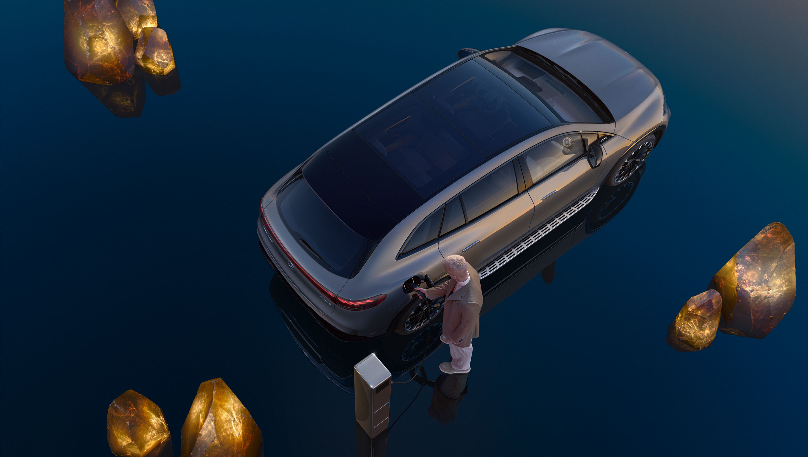 Mercedes Charging, Business Customers | Charging & Services | Mercedes-EQ A Mercedes-Benz EQC at an IONITY charging station.