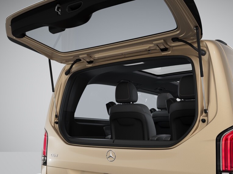 The separately opening rear window can be manually opened and closed independently of the tailgate.
