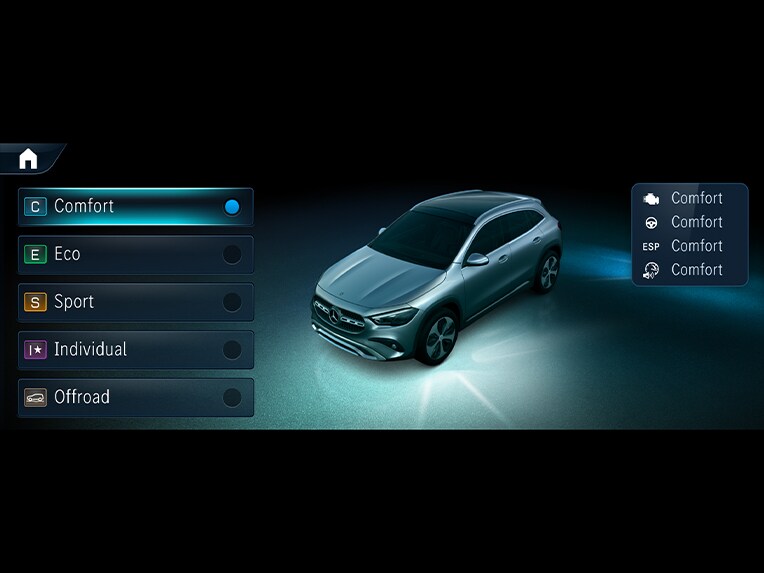 DYNAMIC SELECT in the new Mercedes-Benz GLA.
