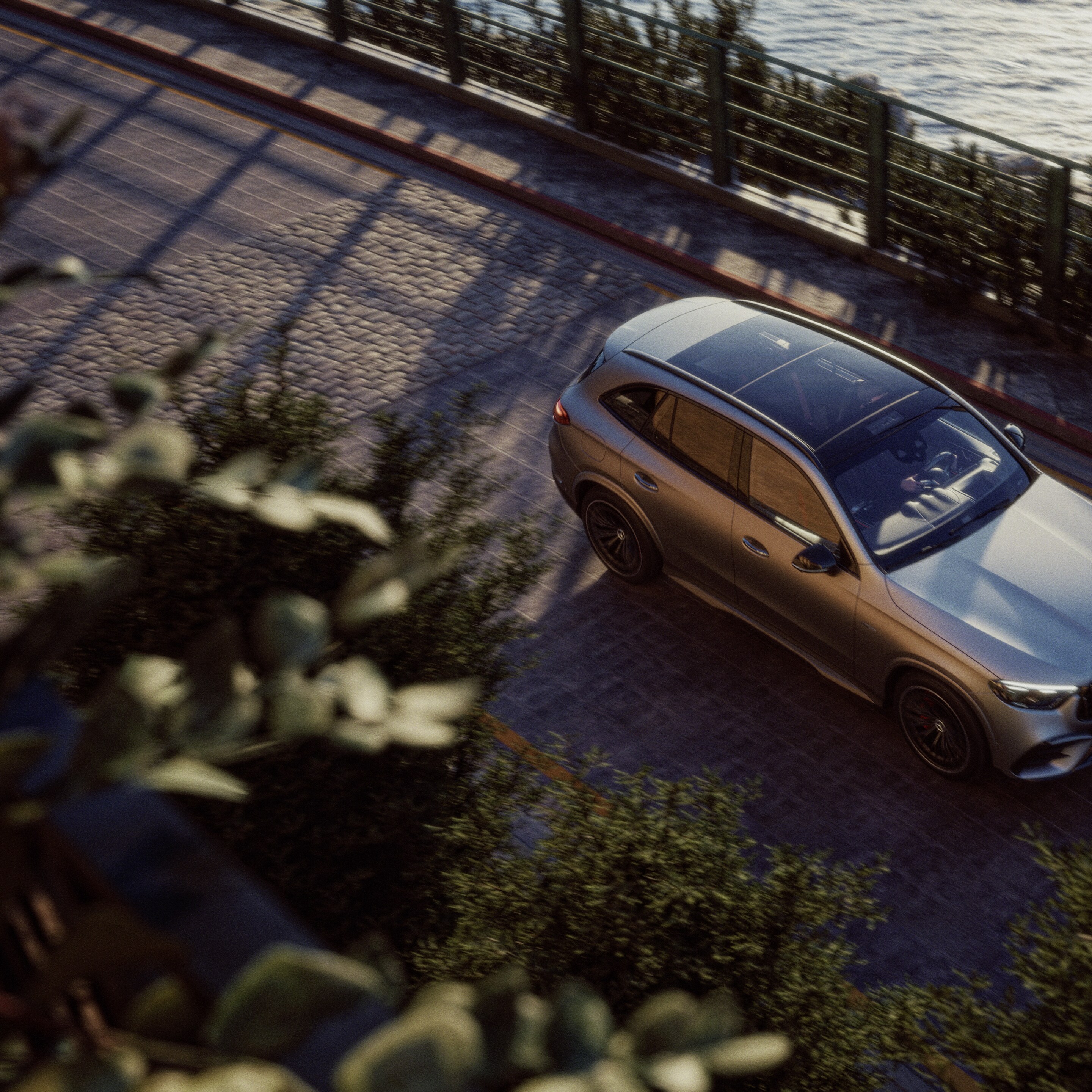 The exterior of the new Mercedes-AMG GLC SUV.