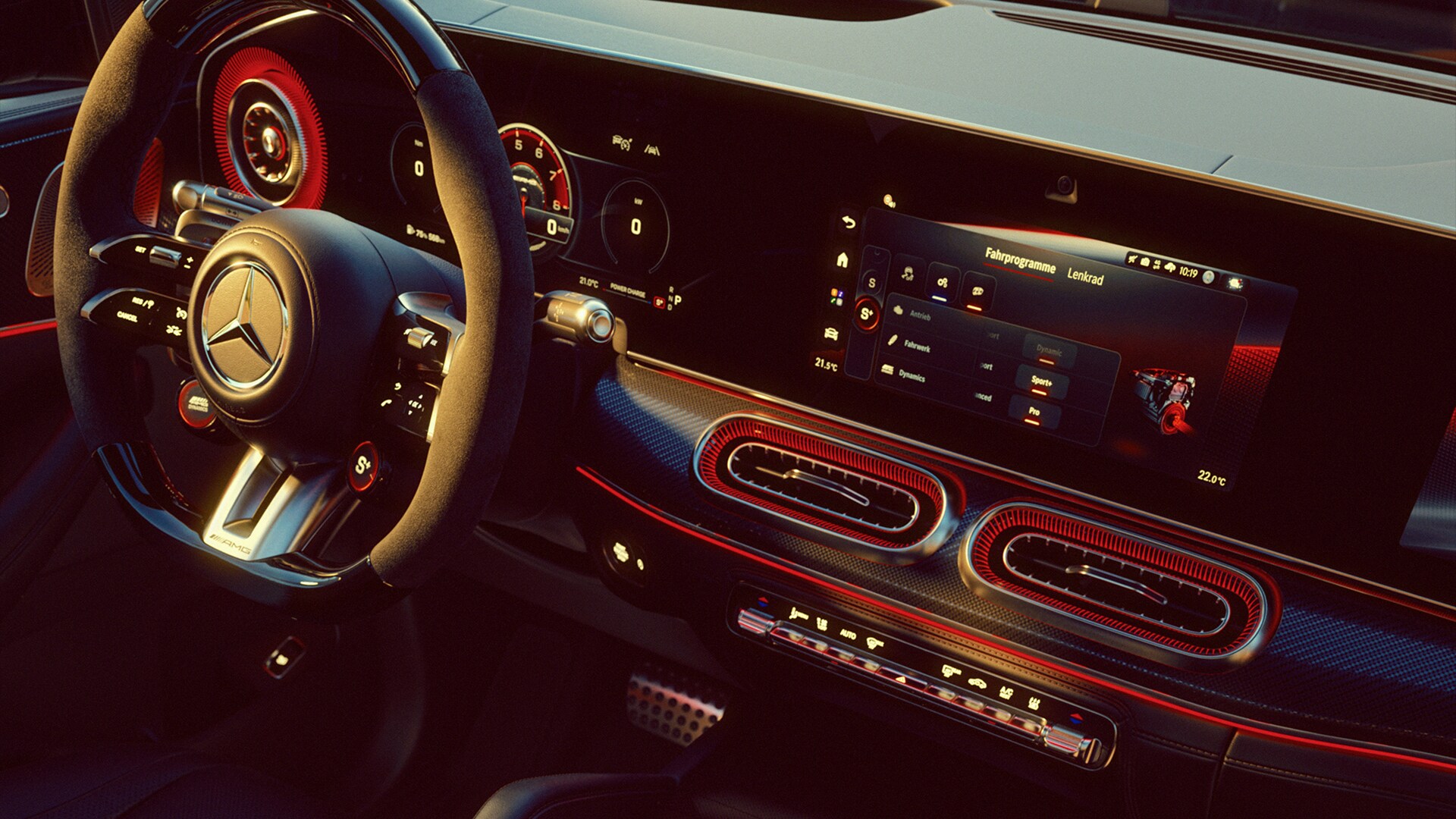 The new interior design of the Mercedes-AMG GLE 63 S Coupé.