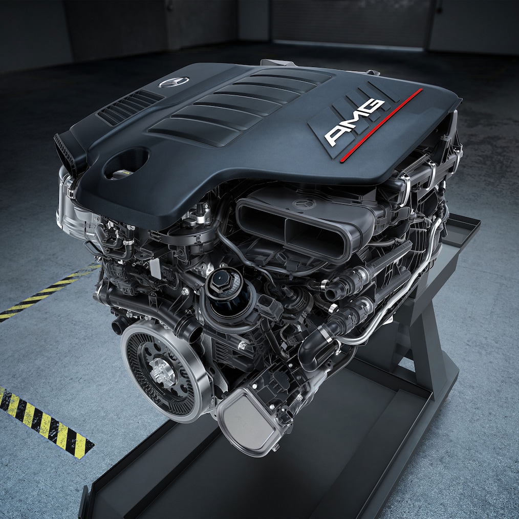The AMG engine in the Mercedes-AMG GLE Coupé.
