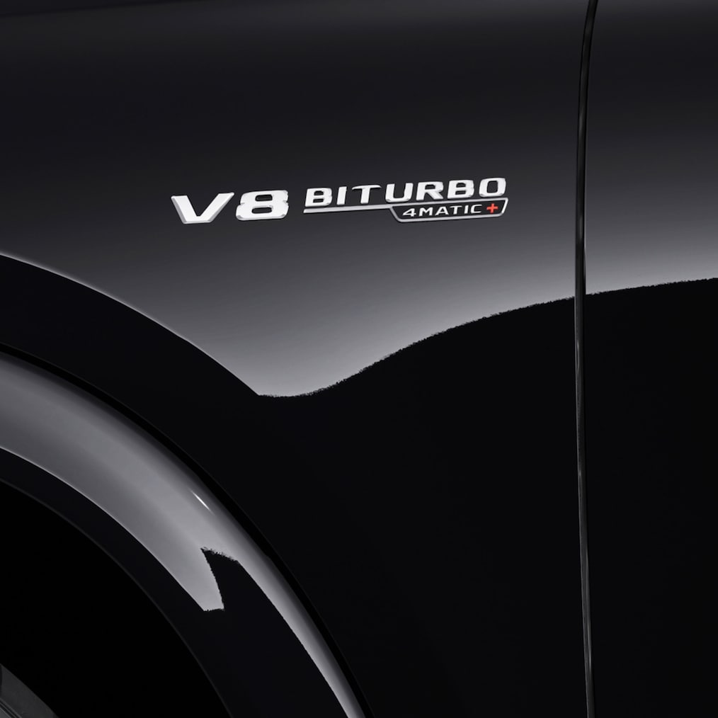 The AMG 4.0-litre V8 engine in the Mercedes-AMG GLE 63 S Coupé.