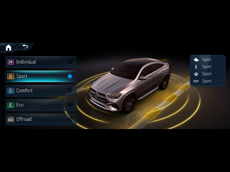 DYNAMIC SELECT of the new Mercedes-Benz GLE Coupé.