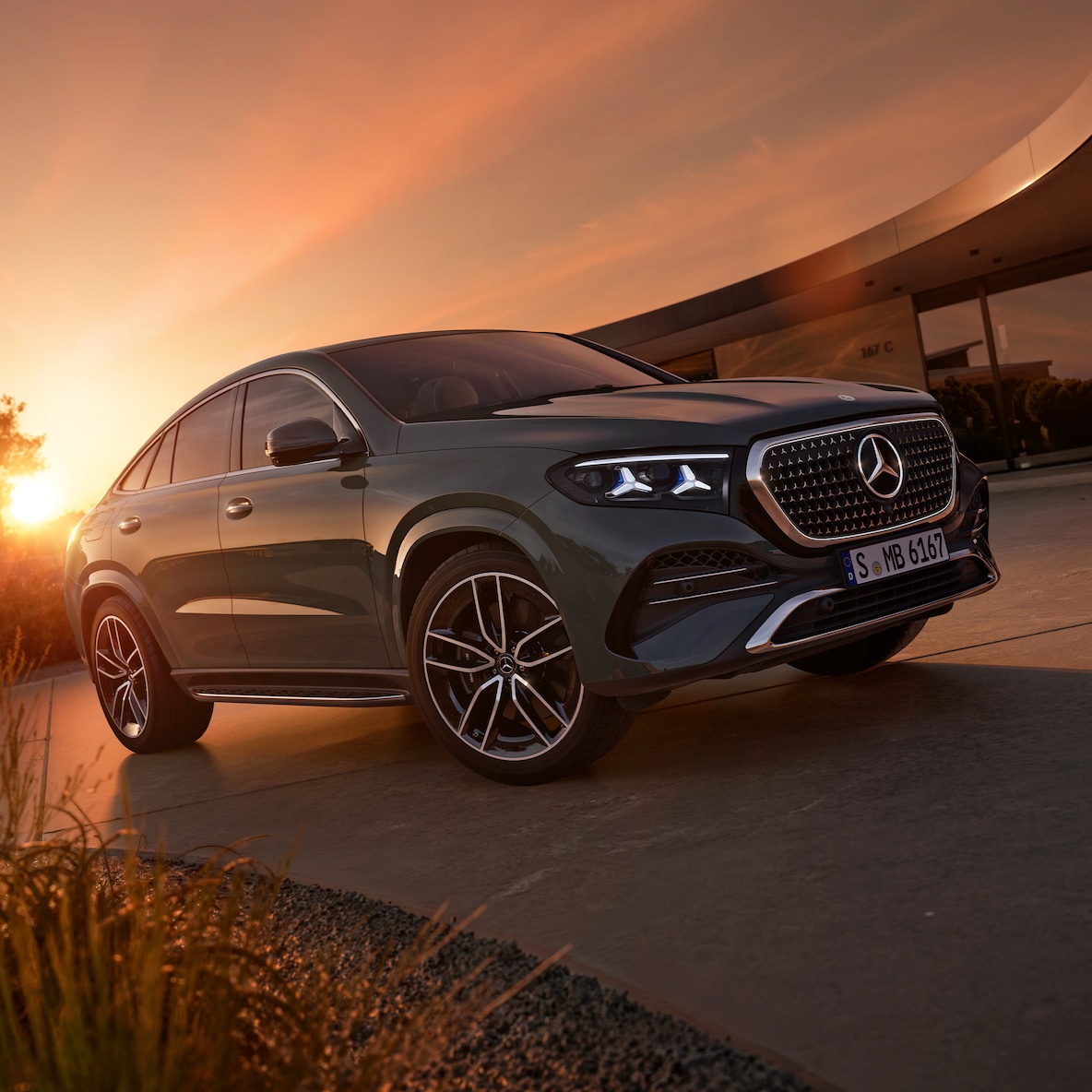 The sporty exterior of the new GLE Coupé from Mercedes-Benz.