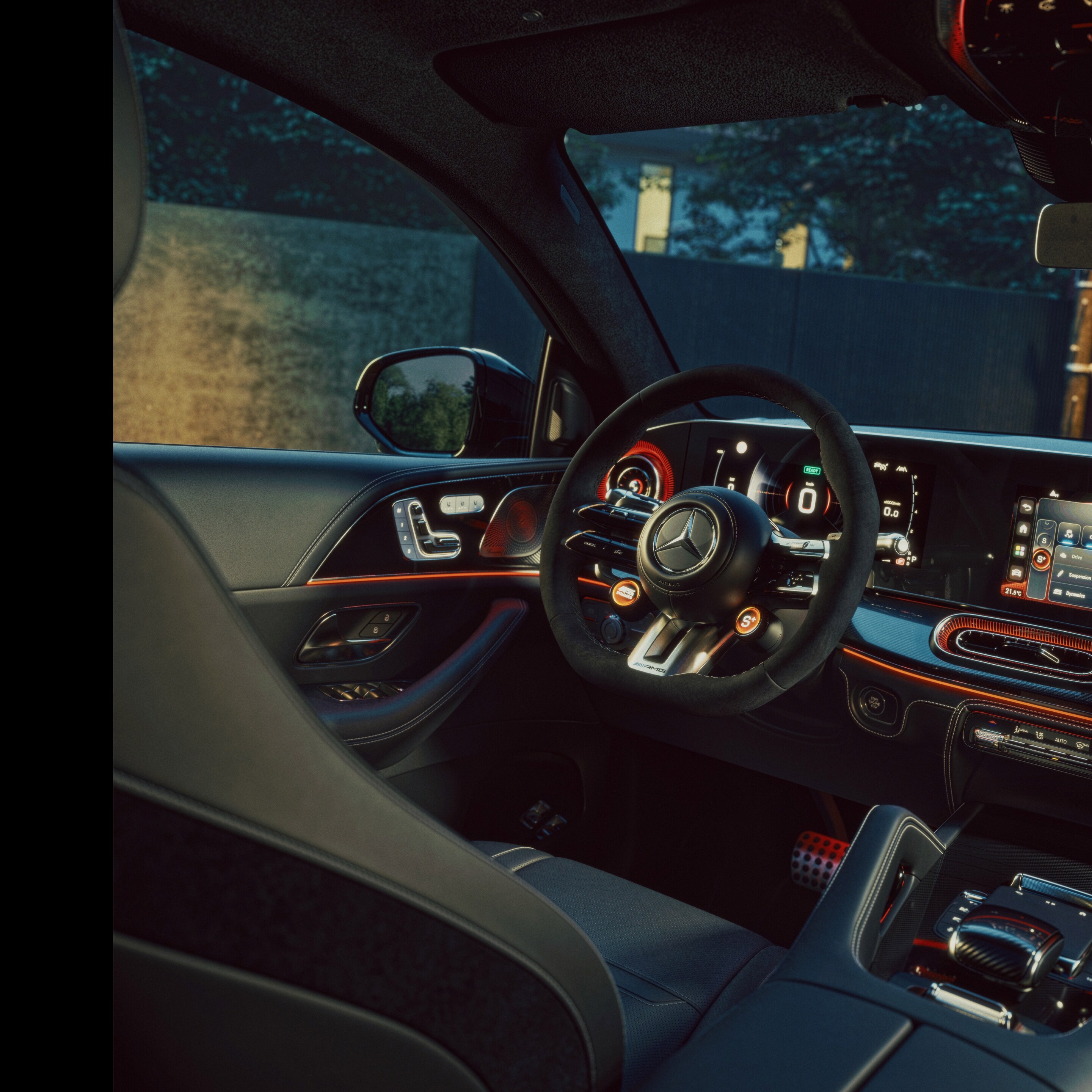 The interior of the new Mercedes-AMG GLE Coupé.