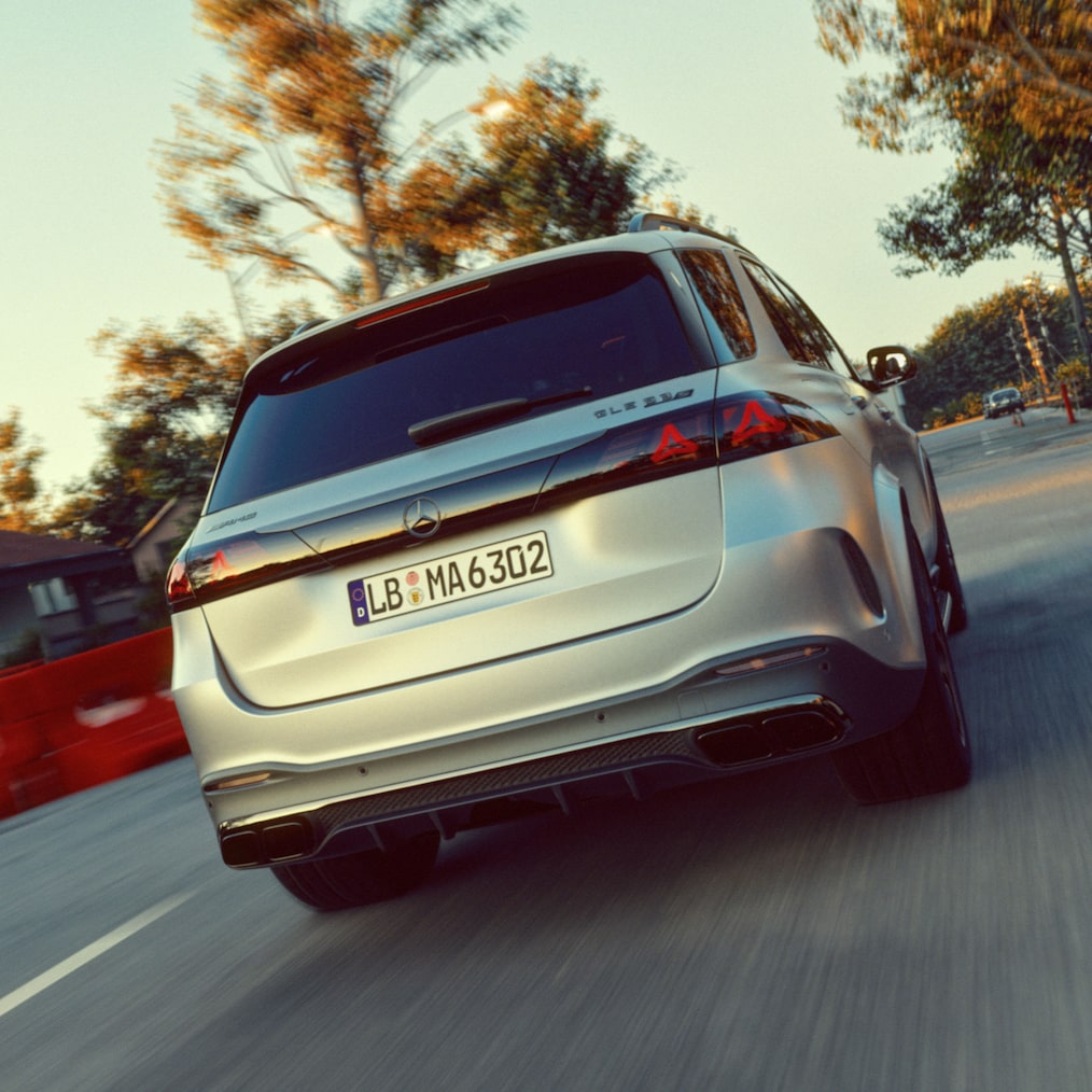 The AMG tailpipes of the GLE 63 from Mercedes-AMG.