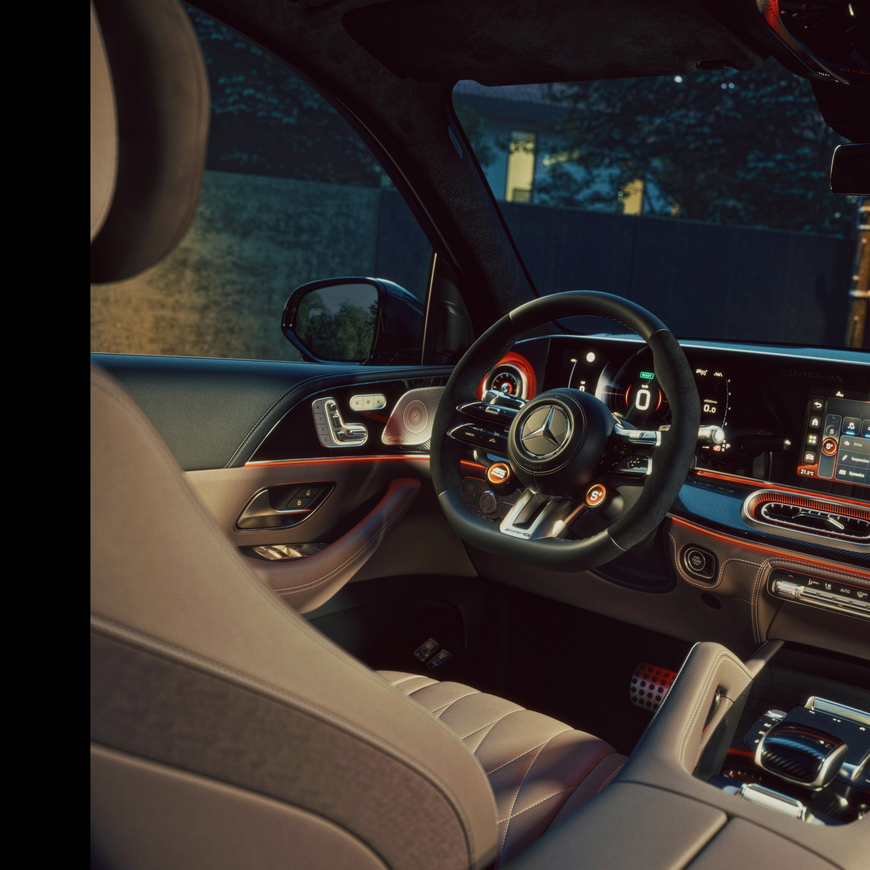 The interior of the new Mercedes-AMG GLE.