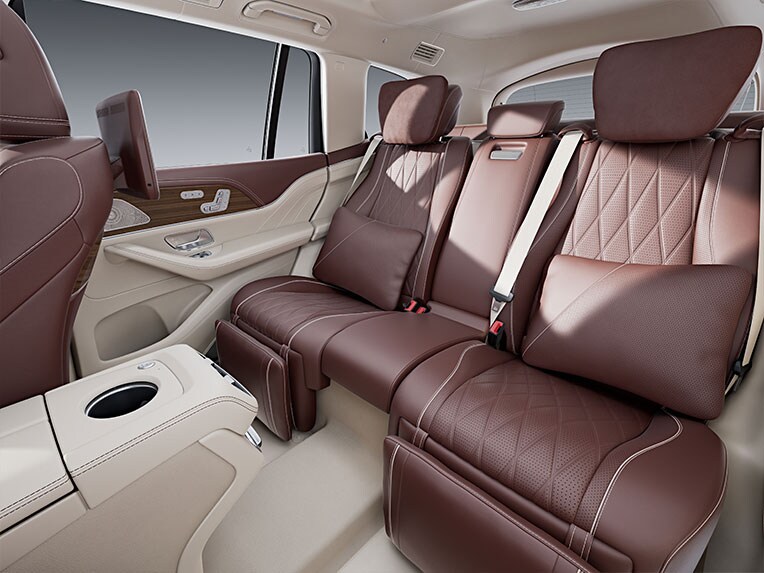 The Mercedes-Maybach GLS interior with the MANUFAKTUR Leather package.