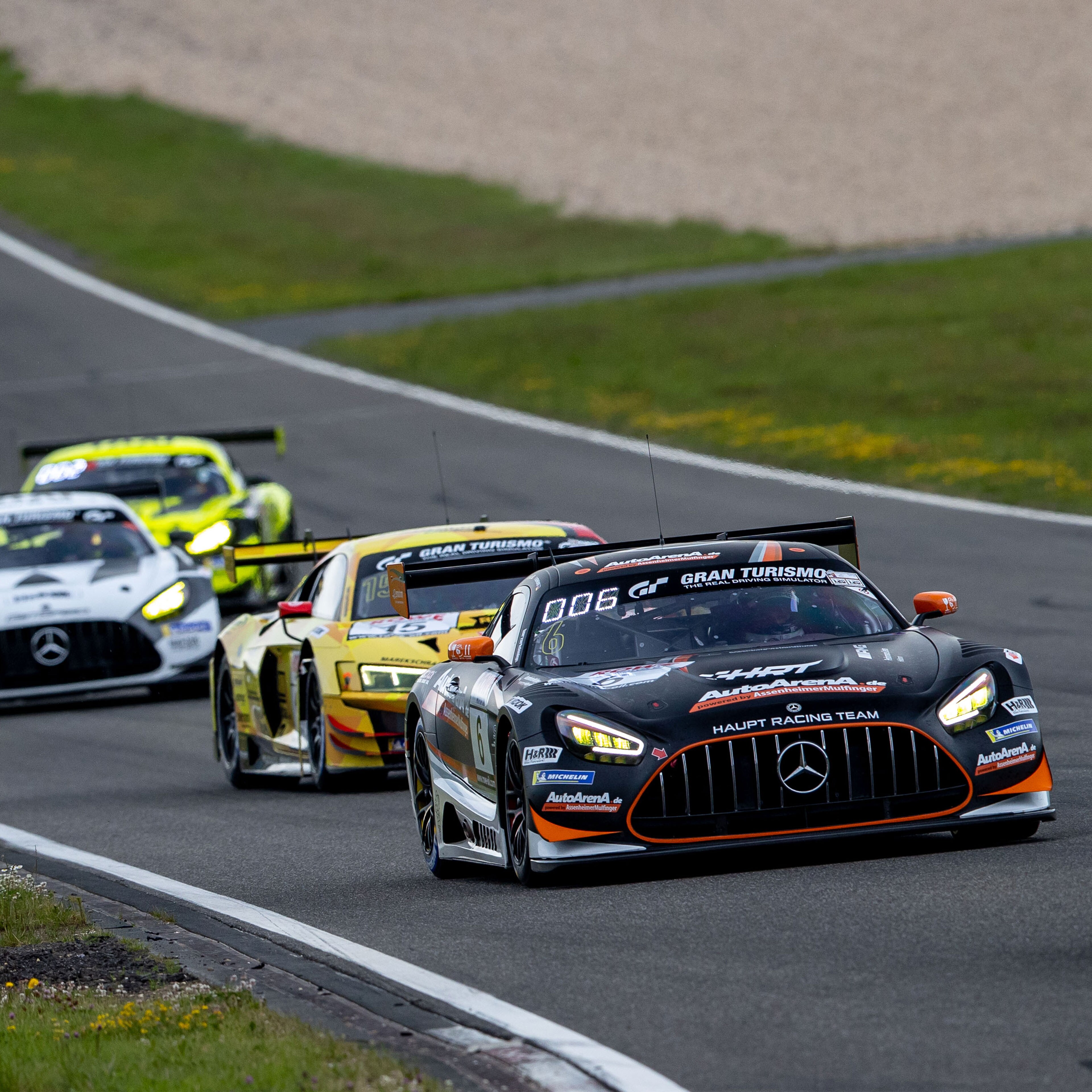 Several Mercedes-AMG vehicles.