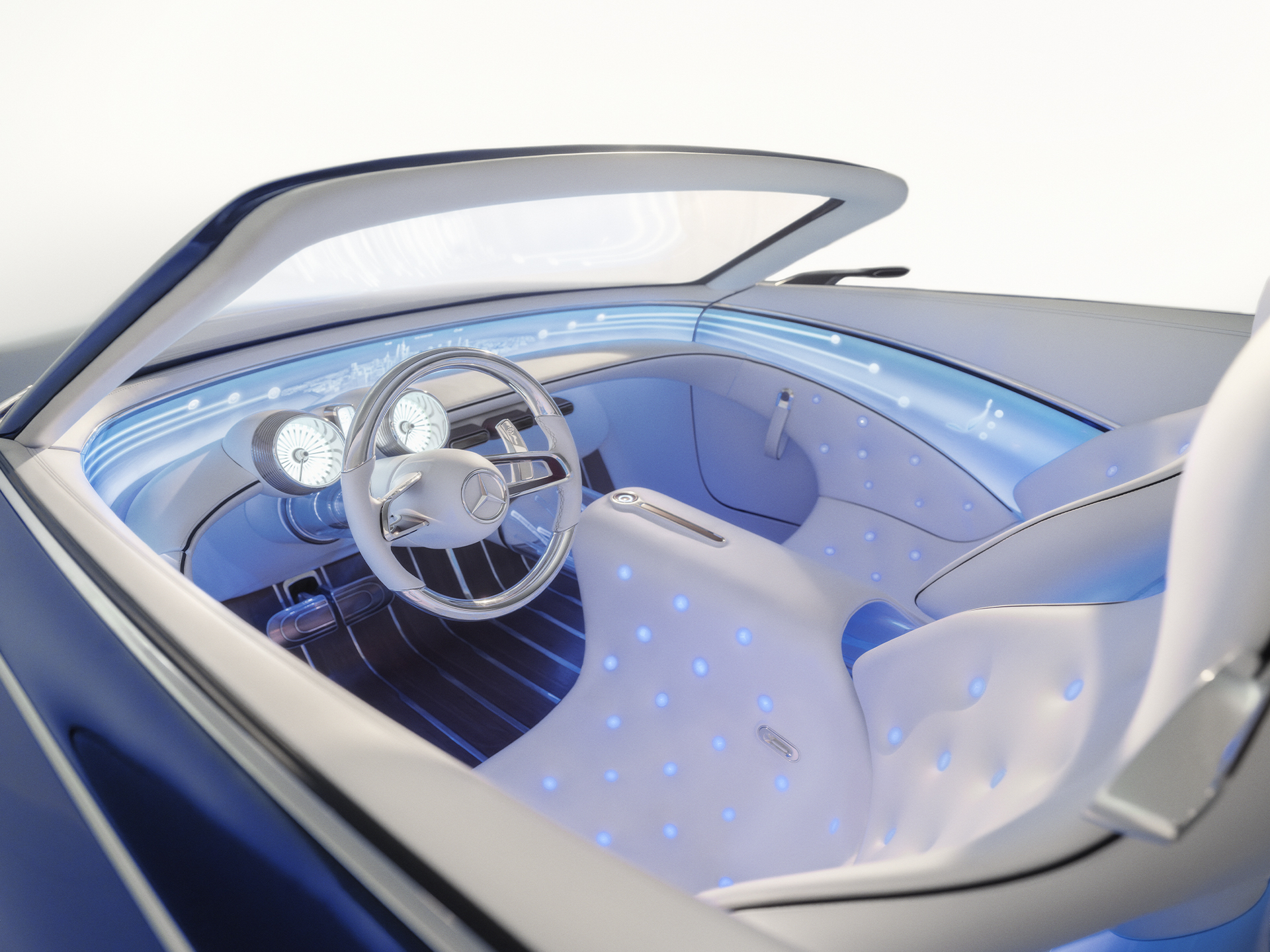 Future | Trademark | Mercedes-Maybach A vision of the interior of a Mercedes-Maybach in the future.