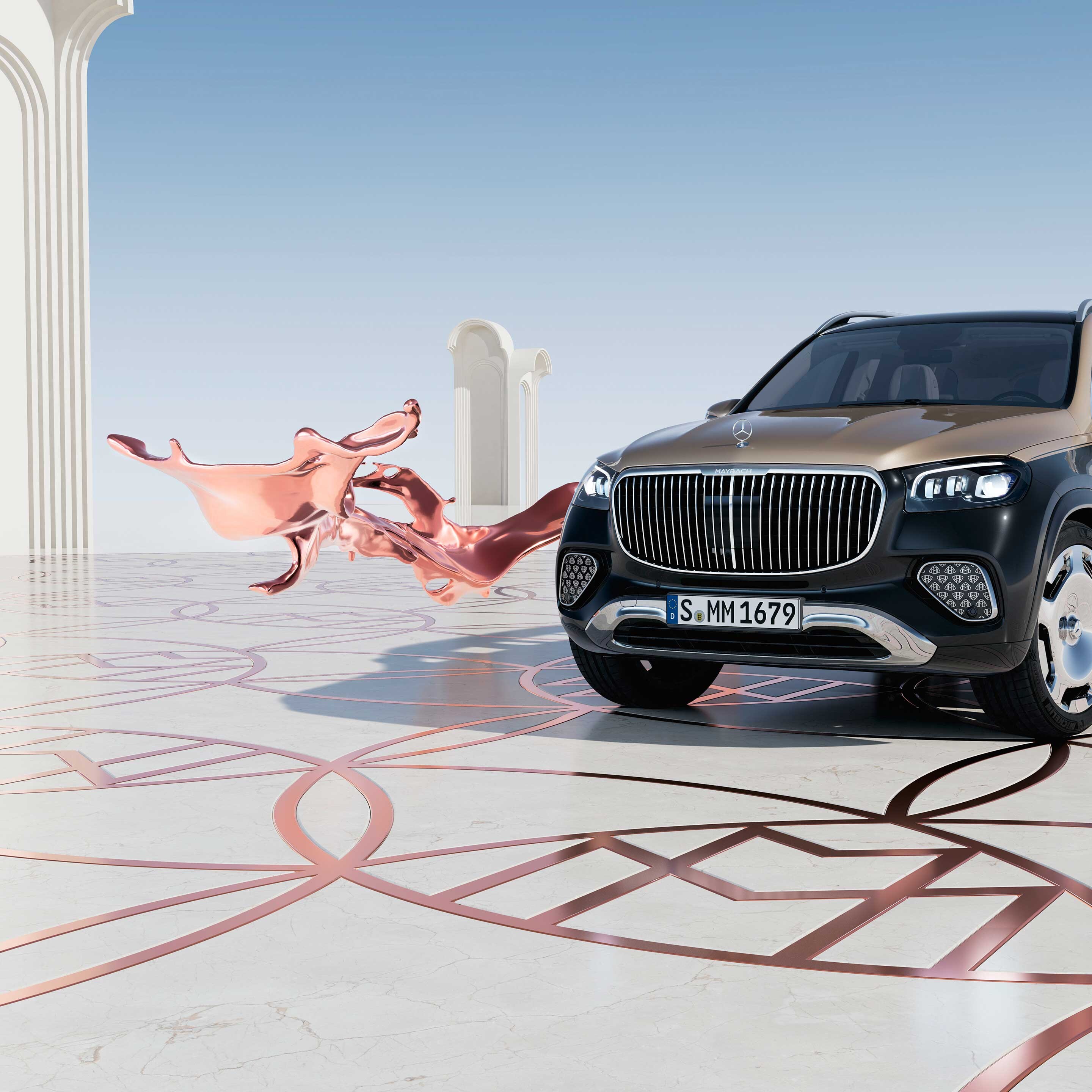 Front view of the Mercedes-Maybach GLS SUV.