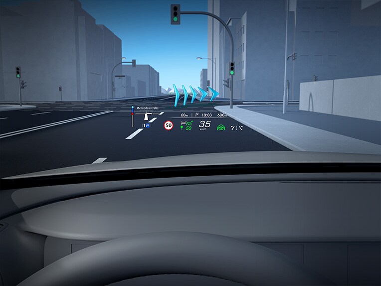 Mercedes-Maybach S-Class: MBUX augmented reality Head-up Display