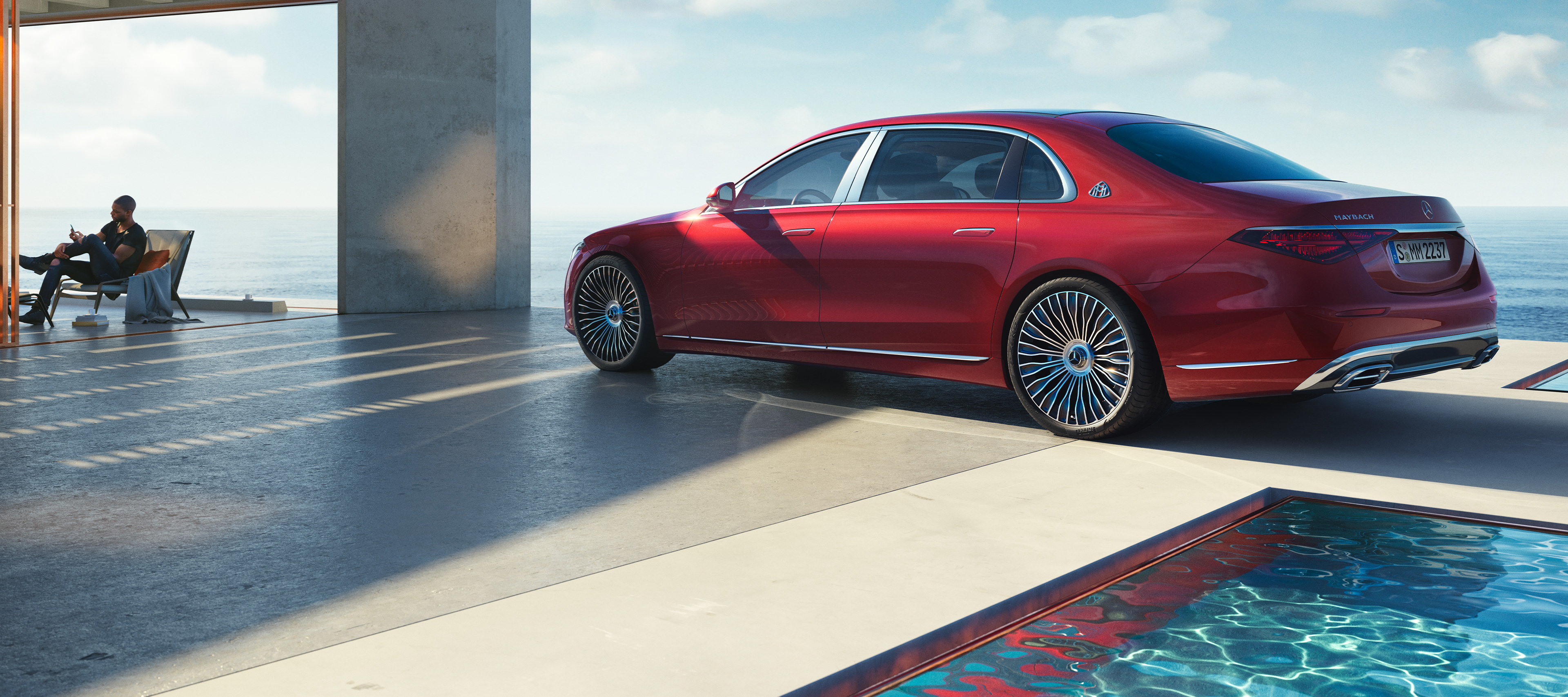 S-Class | Mercedes-Maybach A side view of the Mercedes-Maybach S-Class.