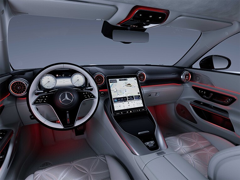 The ambient lighting in the Mercedes-Maybach SL 680.