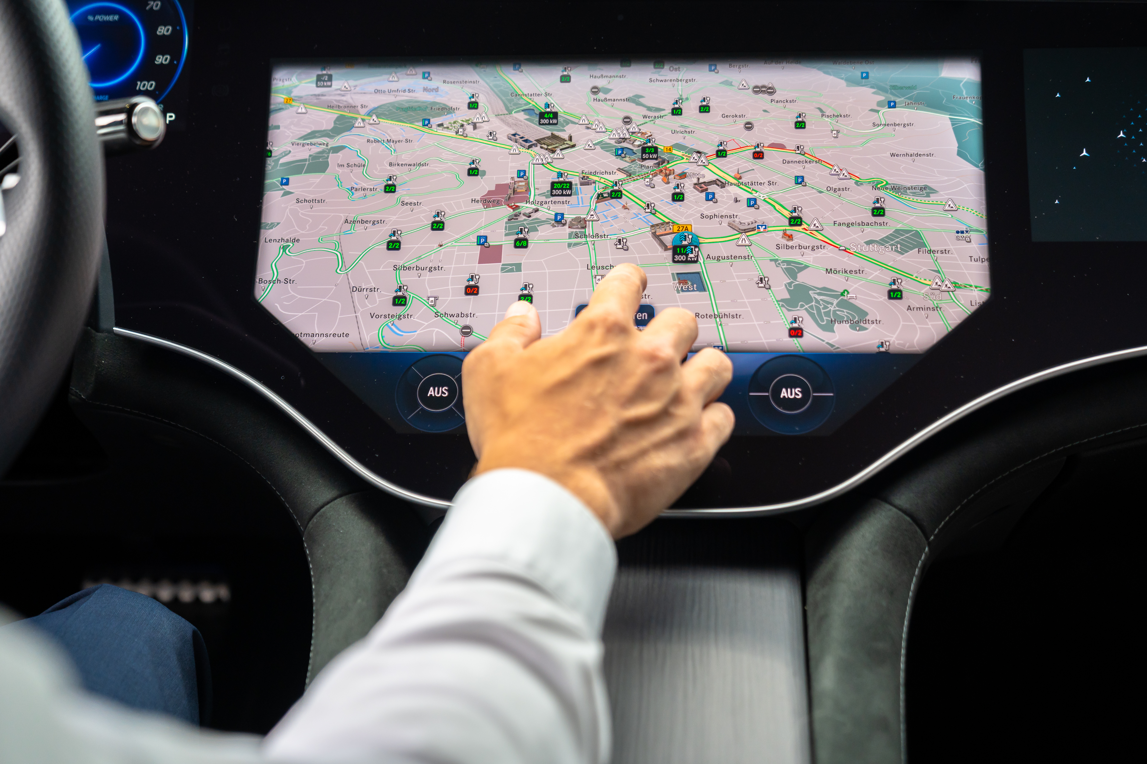 Mercedes-Benz Navigation including Mercedes me Charge Mercedes-Benz interior with Me Charge map screen