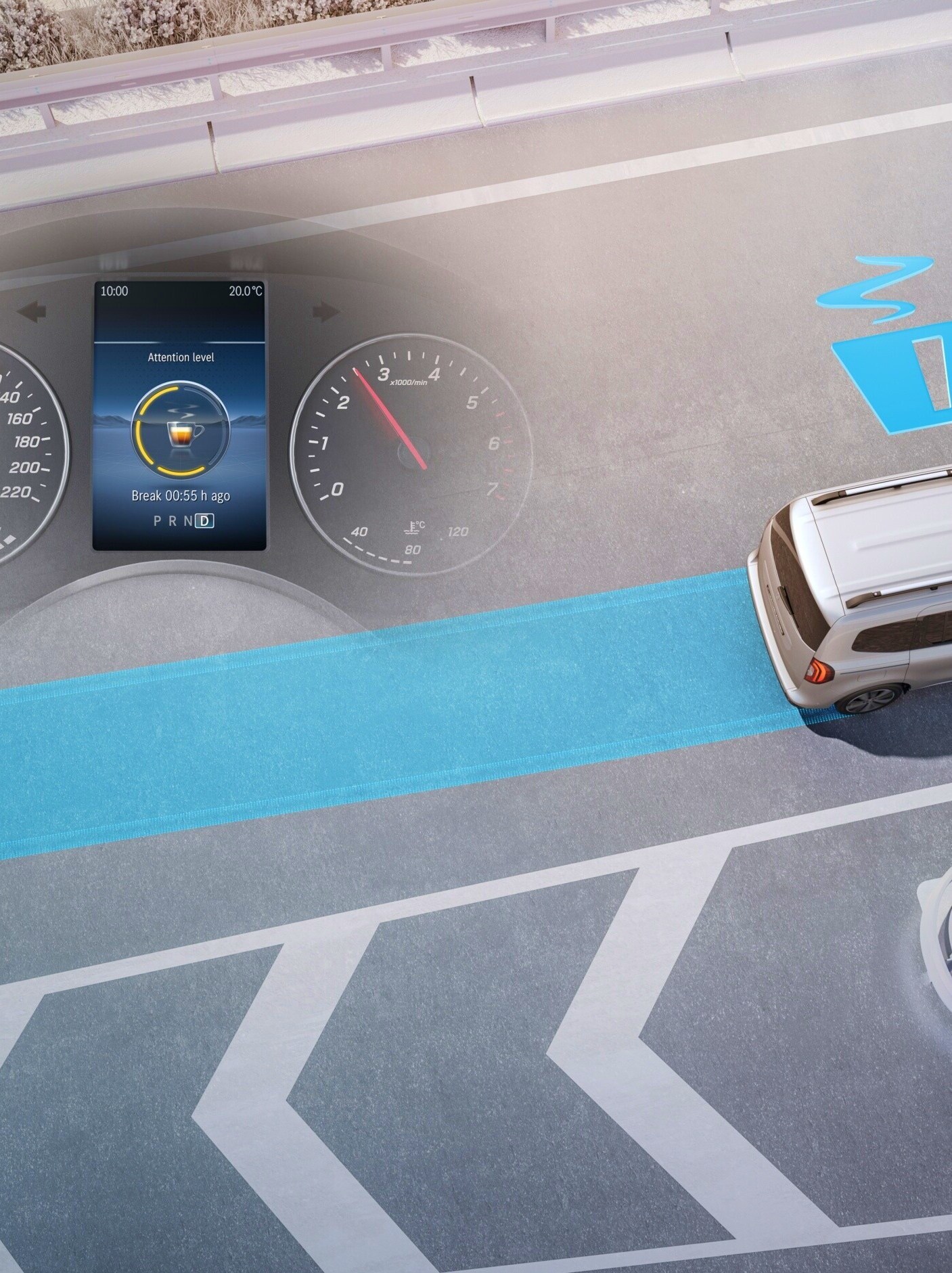 The ATTENTION ASSIST system in the Mercedes-Benz Citan Panel Van.