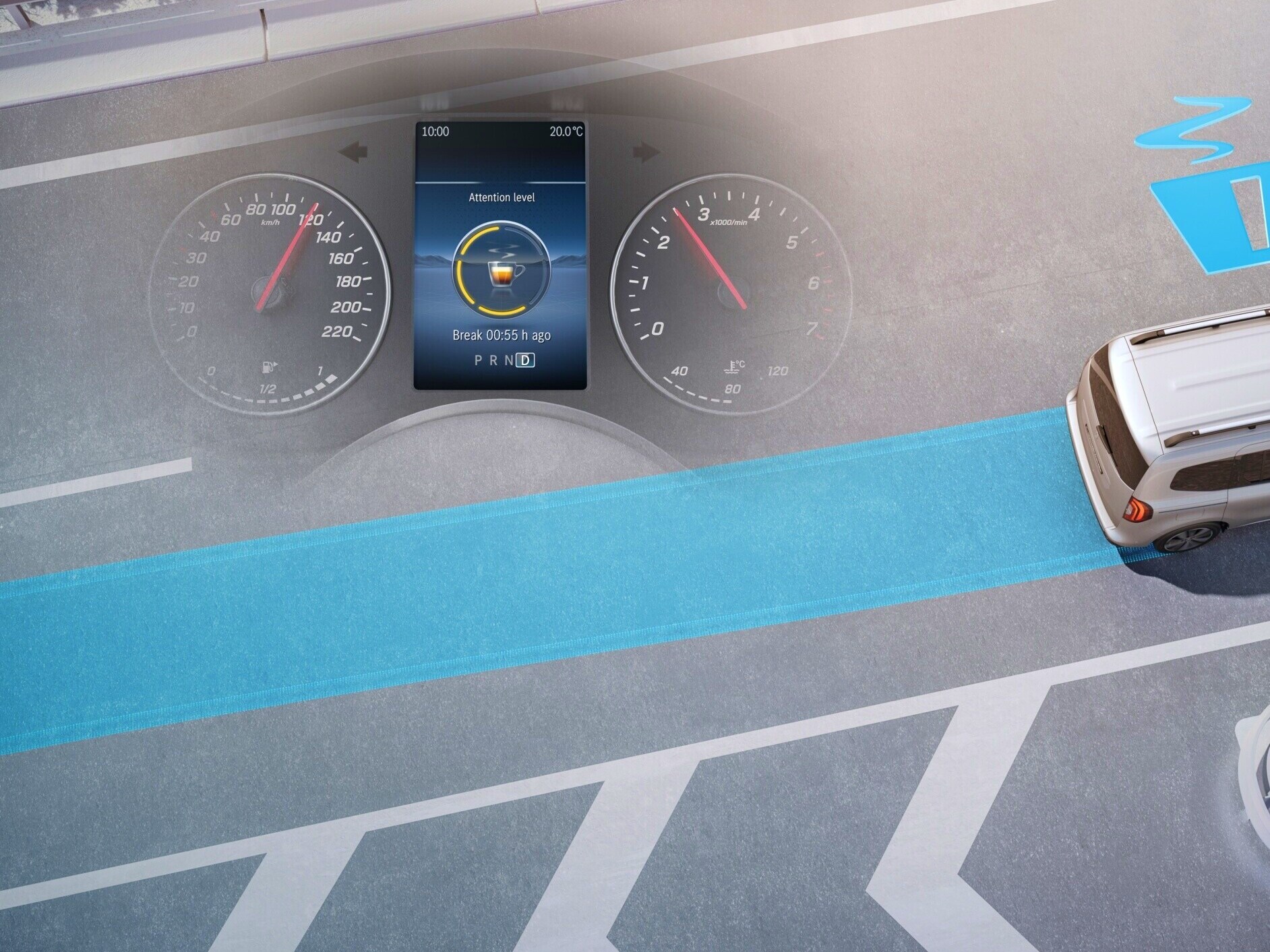 The ATTENTION ASSIST system in the Mercedes-Benz eCitan Panel Van.