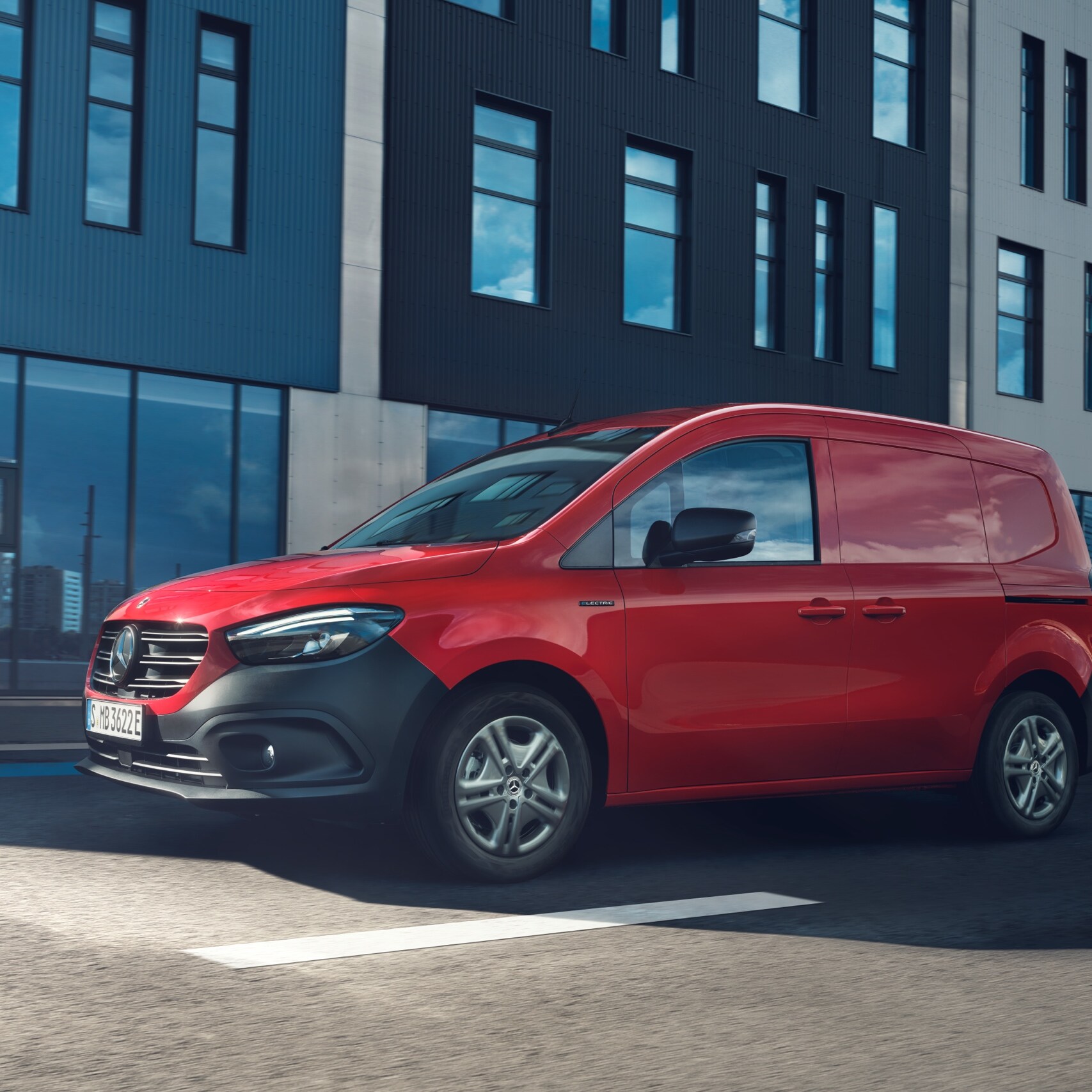 The Mercedes-Benz eCitan Panel Van in action.
