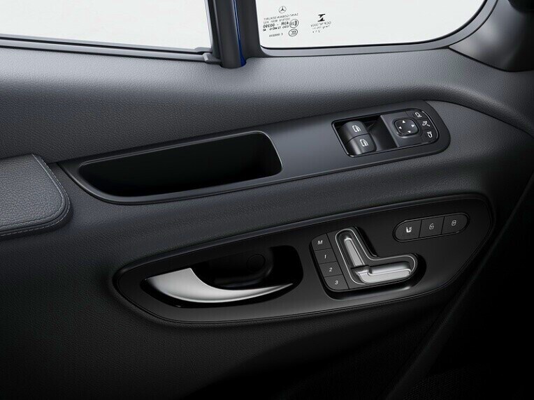 The controls for the electrically adjustable driver's seat in the Mercedes-Benz Sprinter Chassis.
