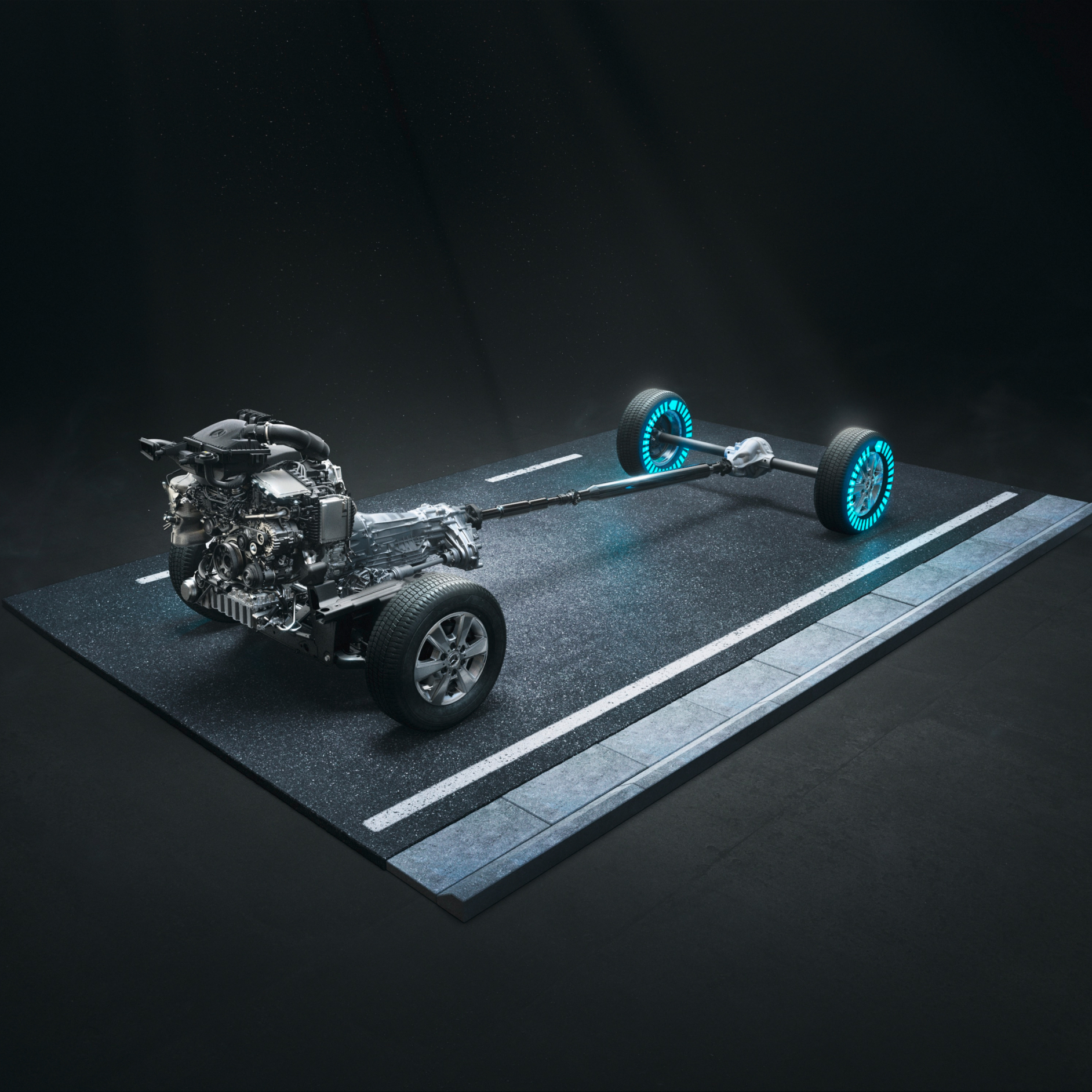 4x4 All-wheel Drive with Torque on Demand | Sprinter Chassis | Mercedes-Benz The 4x4 all-wheel drive with torque on demand of the Sprinter Chassis.